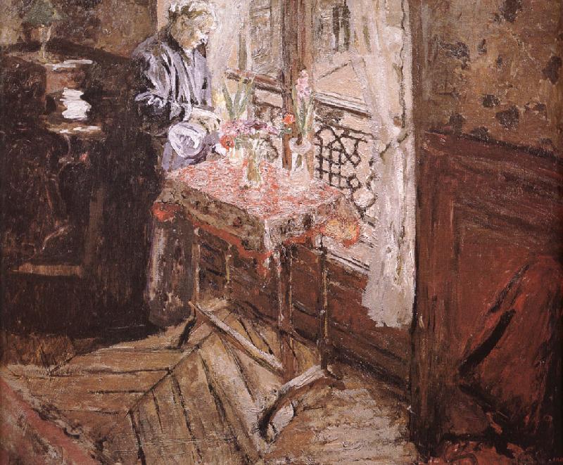 Edouard Vuillard Vial wife and hyacinth Norge oil painting art
